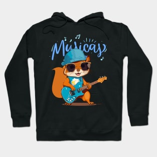 Squirrel play guitar Hoodie